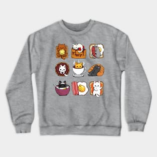 Breakfast Cats Crewneck Sweatshirt